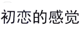 初恋的感觉 