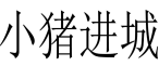 小猪进城 